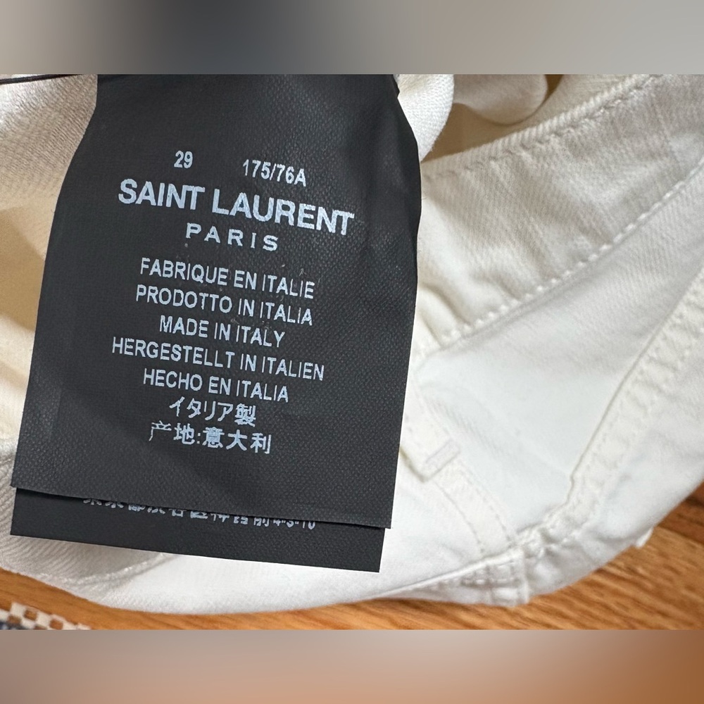 Saint Laurent Ivory Denim Pants - Picture 4 of 4